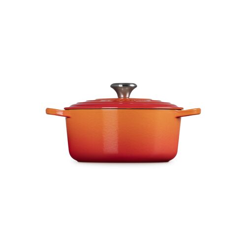 Le Creuset gietijzeren ronde braadpan 24 cm / 4.2 liter - oranjerood