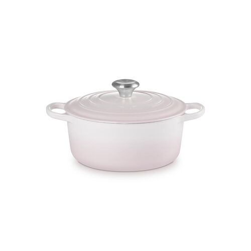 Le Creuset gietijzeren ronde braadpan 24 cm / 4.2 liter - shell pink
