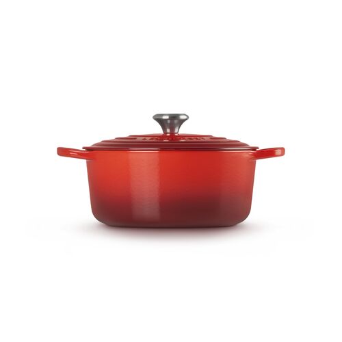 Le Creuset gietijzeren ronde braadpan 26 cm / 5.3 liter - kersenrood