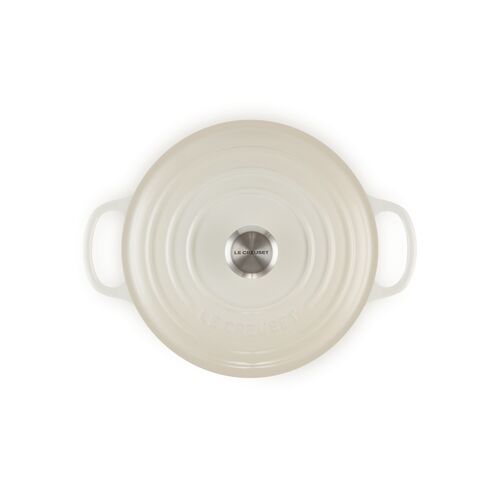 Le Creuset gietijzeren ronde braadpan 26 cm / 5.3 liter - meringue