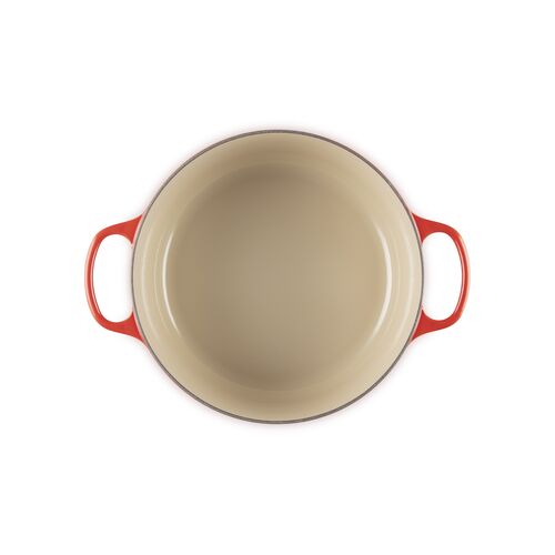 Le Creuset gietijzeren ronde braadpan 28 cm / 6.7 liter - kersenrood