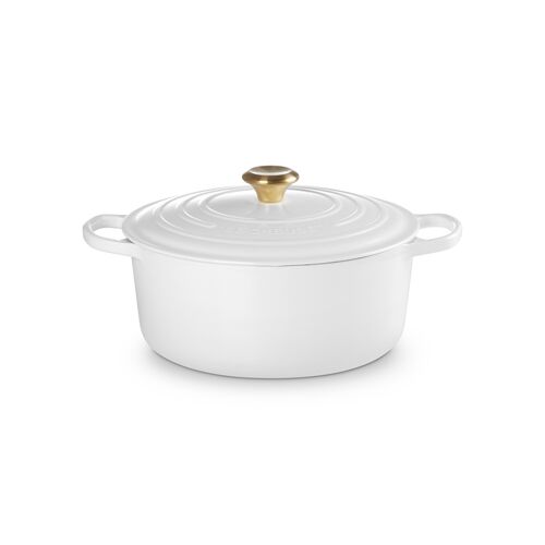 Le Creuset gietijzeren ronde braadpan 28 cm / 6.7 liter - wit