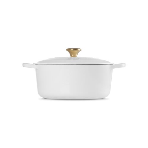 Le Creuset gietijzeren ronde braadpan 28 cm / 6.7 liter - wit