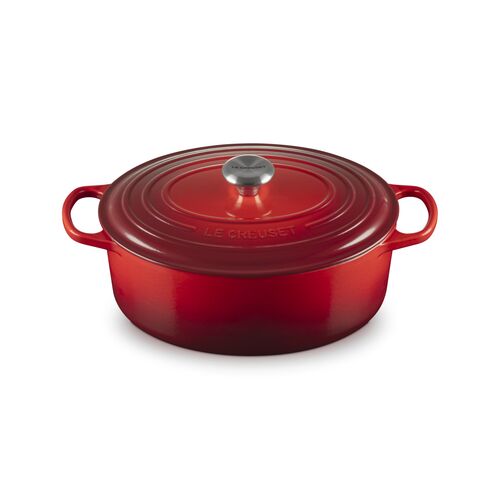 Le Creuset gietijzeren ovale braadpan 31 cm / 6.3 liter - kersenrood