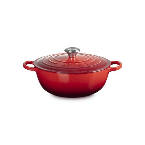 Le Creuset gietijzeren marmite - 26 cm / 4.1 liter - kersenrood