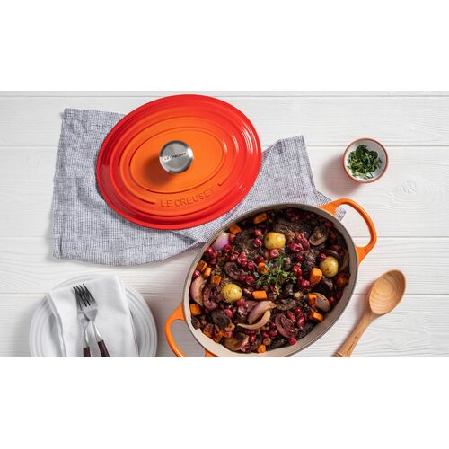Le Creuset gietijzeren ovale braadpan 29 cm / 4.7 liter - oranjerood