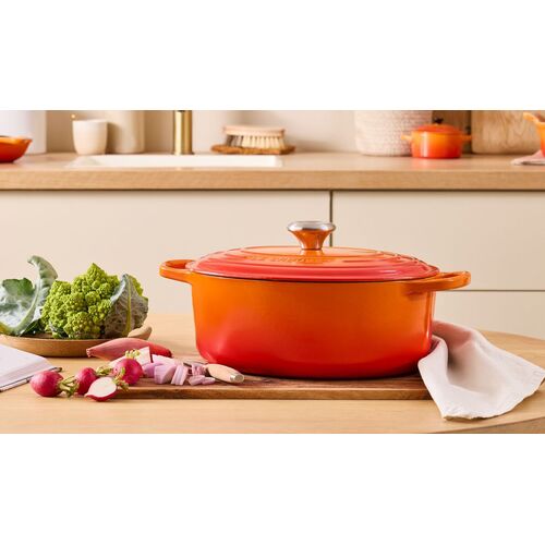 Le Creuset gietijzeren ovale braadpan 29 cm / 4.7 liter - oranjerood